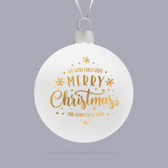 Merry Christmas typography. Vector illustration.