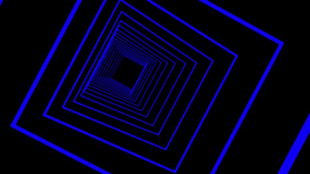 3d tunnel neon light abstract black background HD