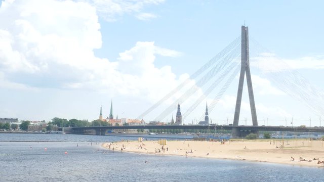 Riga, Latvia, view of Kipsala beach