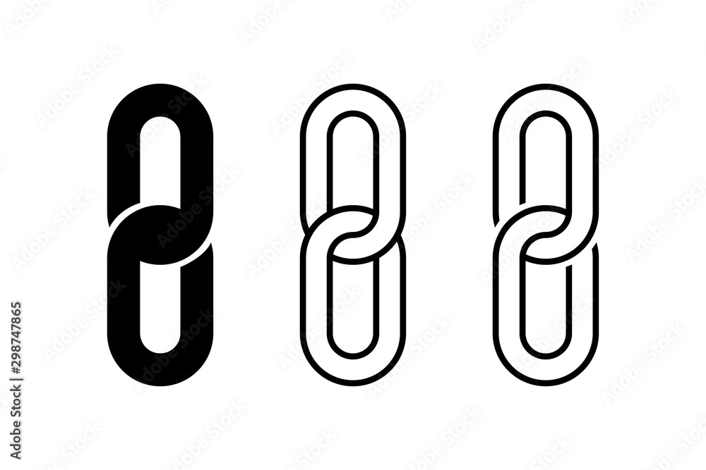 Poster chain icon isolated vector element. vector illustration object. hyperlink chain symbol. flat simple 