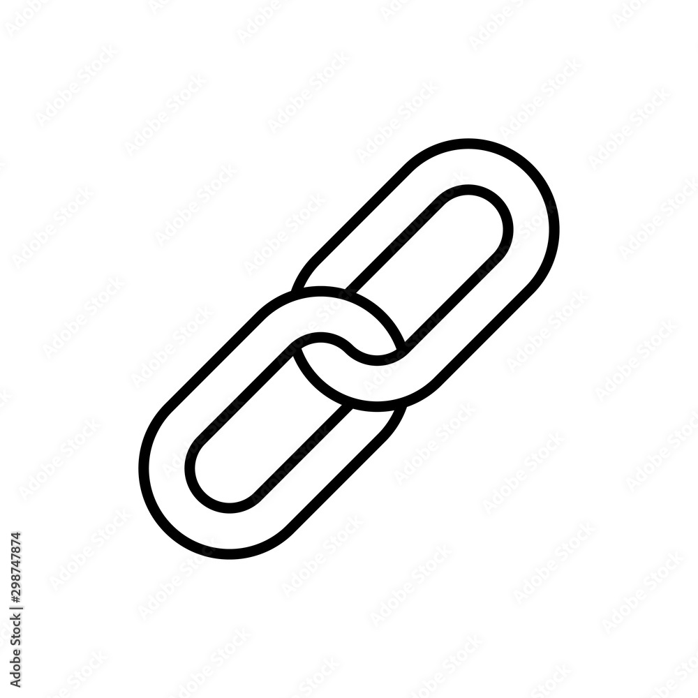Poster chain icon isolated vector element. vector illustration object. hyperlink chain symbol. flat simple 