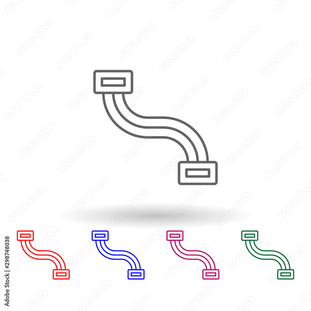 Poster expander, physiotherapy multi color icon. simple thin line, outline vector of physiotherapy icons fo