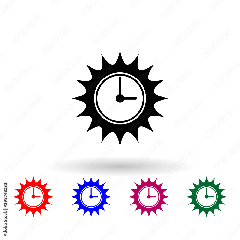 Poster imsak multi color icon. simple thin line, outline vector of ramadan icons for ui and ux, website or 