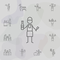 Sommelier, restaurant icon. Restaurant icons universal set for web and mobile