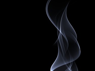 Obraz premium Abstract Blue Smoke Wave On Black