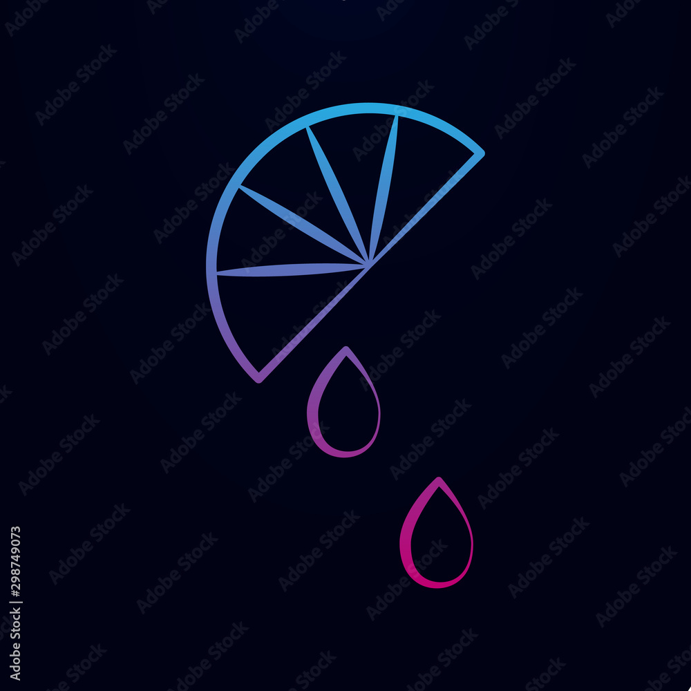 Poster slice of lemon nolan icon. simple thin line, outline vector of tea icons for ui and ux, website or m