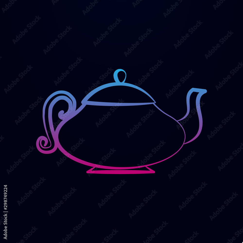 Poster teapot nolan icon. simple thin line, outline vector of tea icons for ui and ux, website or mobile ap