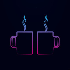 Two cups tea nolan icon. Simple thin line, outline vector of tea icons for ui and ux, website or mobile application