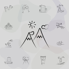 Mountain icon. Travel icons universal set for web and mobile