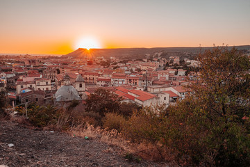 Obraz premium BOSA, ITALY / OCTOBER 2019: Life in the colorful fishermen's village in the north iof Sardinia