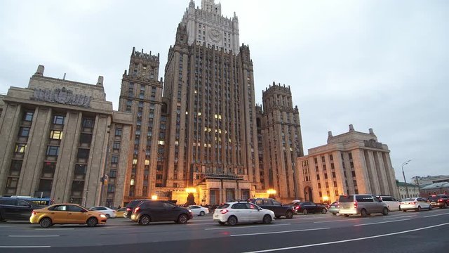 The building of the Ministry of Foreign Affairs (MFA) in Moscow, Russia