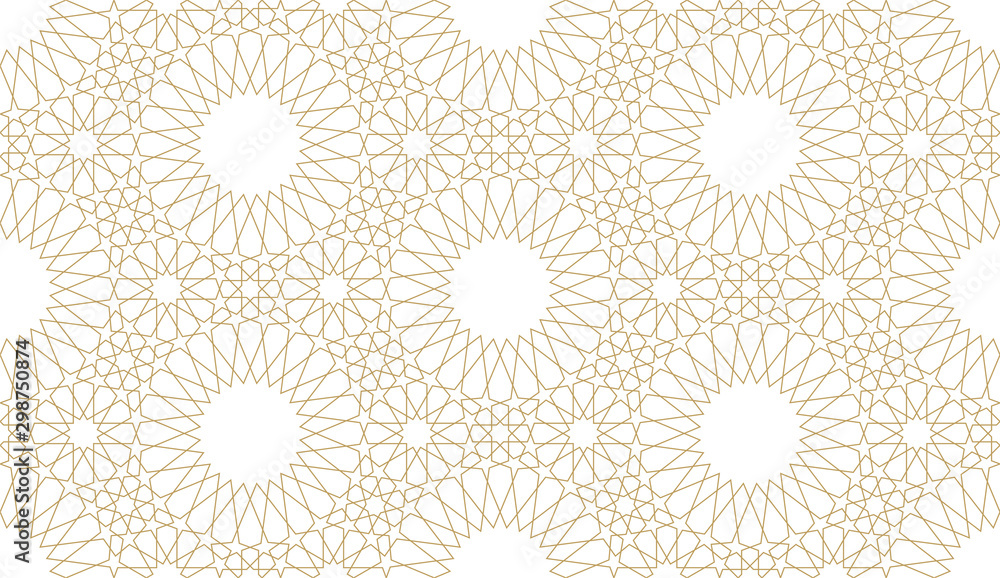 Wall mural seamless pattern background in authentic arabian style.