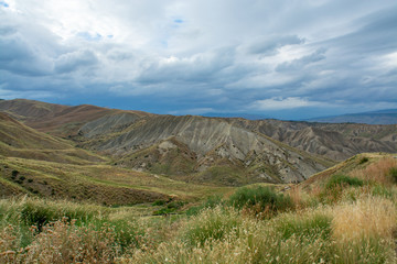 Landscape with mountain range on Sicily island, South of Italy