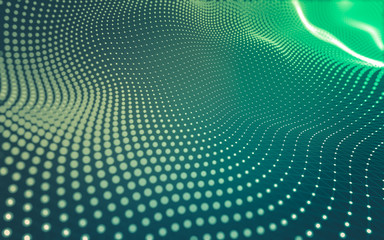 Abstract background. Molecules technology with polygonal shapes, connecting dots and lines. Connection structure. Big data visualization.