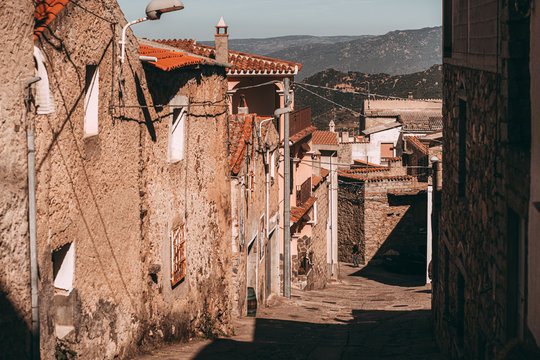 ORGOSOLO, SARDINIA /OCTOBER 2019: Life in the streets of this small rural vullage of Barbagia