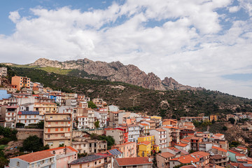 Fototapeta na wymiar VILLAGRANDE STRISAILI, ITALY / OCTOBER 2019: scenic panoramic view of the town with the highest number of living centenaries people