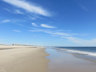 Fototapeta na wymiar A Beautiful Sunny Day at Cupsogue Beach in Westhampton, Long Island, New York