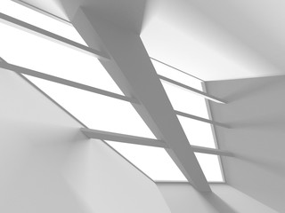 Obraz premium Futuristic White Architecture Design Background