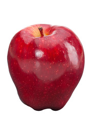 Shiny Red Apple on White