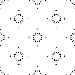 Subtle minimalist seamless pattern. Simple vector snowflakes geometric texture