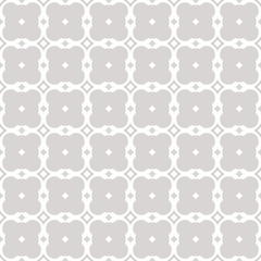 Vector seamless geometric ornament grid pattern. Abstract silver background