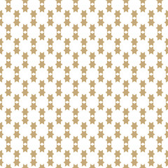 Simple geometric seamless pattern with golden stars. Vector abstract texture