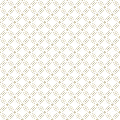 Golden abstract geometric seamless pattern in oriental style. Golden ornament