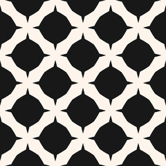 Vector geometric seamless pattern. Abstract black and white background texture