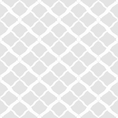 Subtle vector geometric seamless pattern. Simple white and gray mesh texture