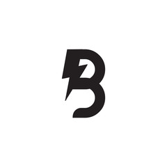 B letter initial icon logo design