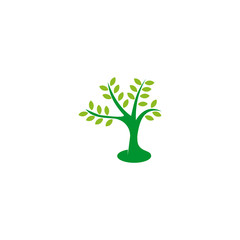 Tree icon logo design vector illustration template