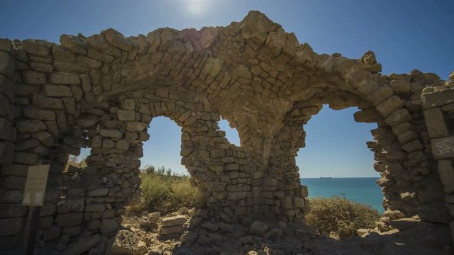 [Timelapse] Ancient ruins at Ashkelon national park, Israel, 4k 