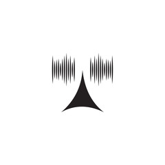 Signal wave icon logo design vector illustration template