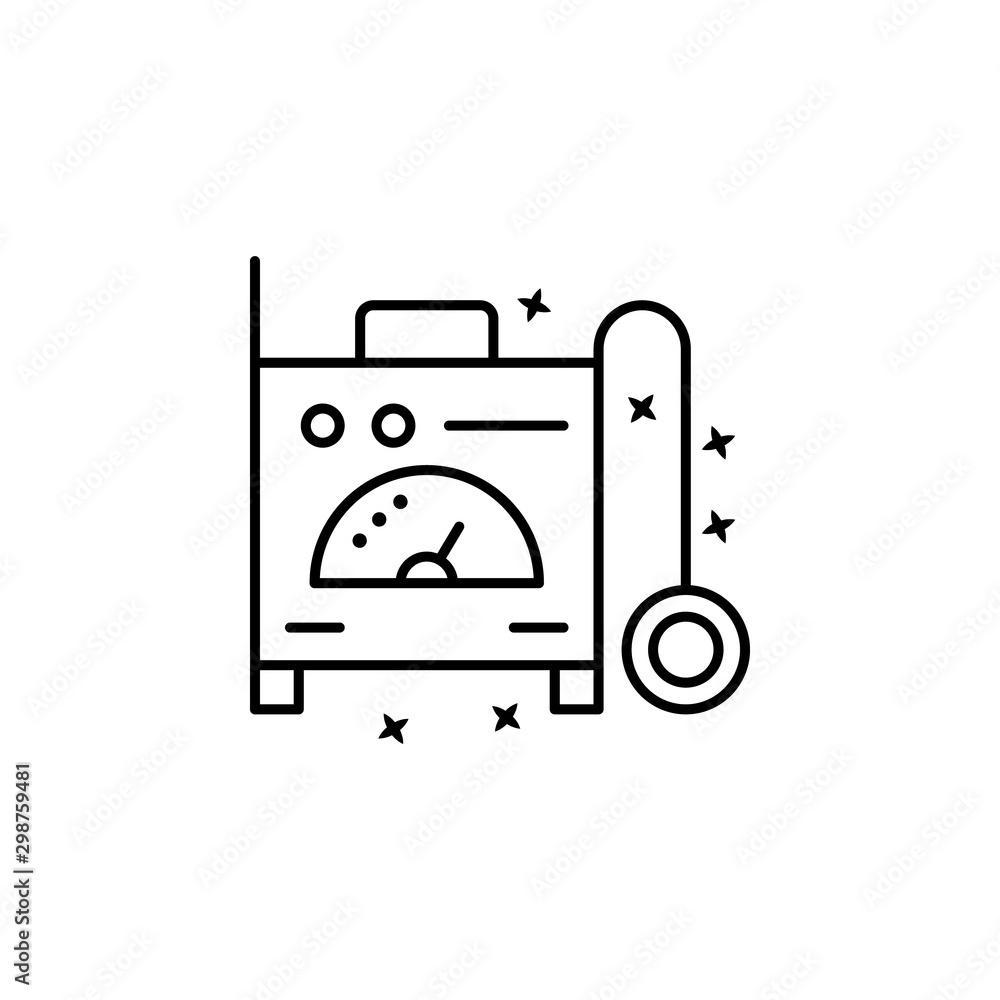 Poster dosimeter nuclear machine icon. simple line outline vector of nuclear energy icons for ui and ux web
