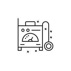 Dosimeter nuclear machine icon. Simple line outline vector of nuclear energy icons for ui and ux website or mobile application