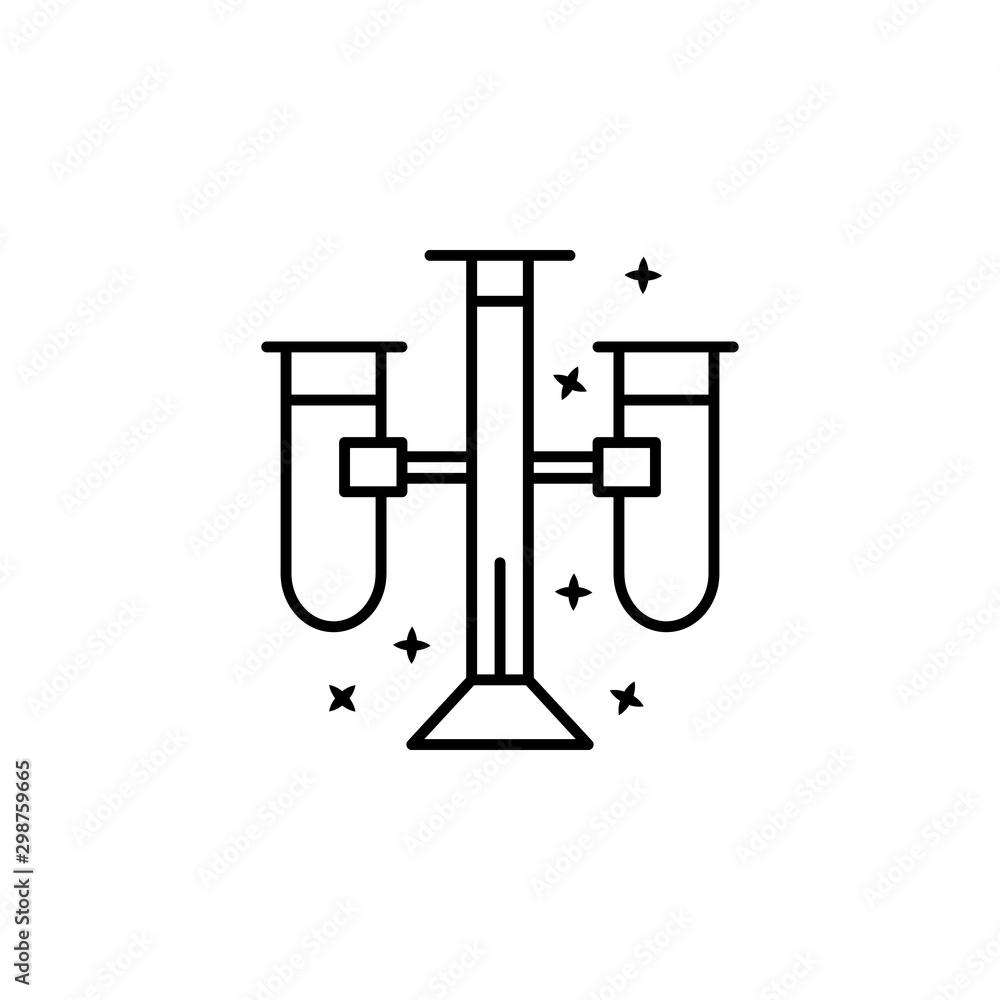 Poster chemistry lab einstein icon. simple line outline vector of nuclear energy icons for ui and ux websit