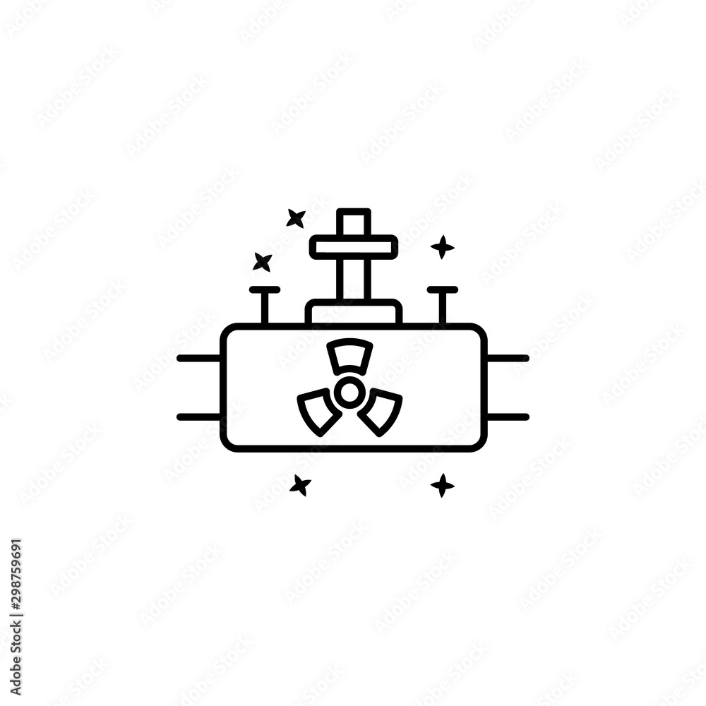 Poster nuclear pipe gas pipe icon. simple line outline vector of nuclear energy icons for ui and ux website