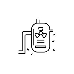 Tanker nuclear icon. Simple line outline vector of nuclear energy icons for ui and ux website or mobile application