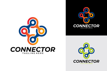 connector logo icon vector isolated