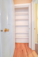 Interior built in closet or cupboard looking in