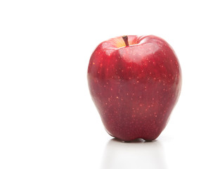 Shiny Red Apple on White