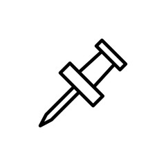 Push pin, thumbtack icon