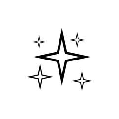 Star sparkle signage icon trendy