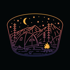 Hiking Camping Climbing Adventure Mountain Graphic Illustration Vector Art T-shirt Design