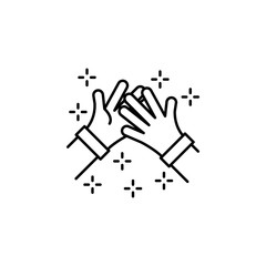 Handshake hands icon. Element of no government organisation icon