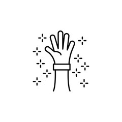 Volunteer hand icon. Element of no government organisation icon