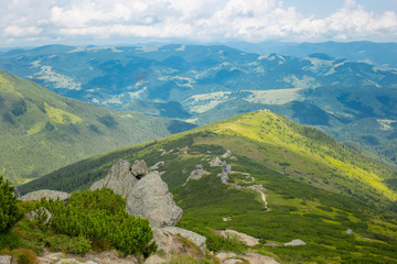 Fototapeta na wymiar Beautiful View in Carpathian Mountains. Ukraine