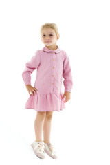 Cute little girl, full length studio portrait