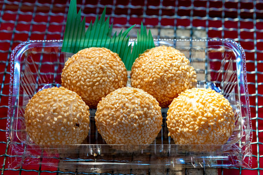 Sesami damplings at chinatown shop in Kobe, Hyogo, Japan
