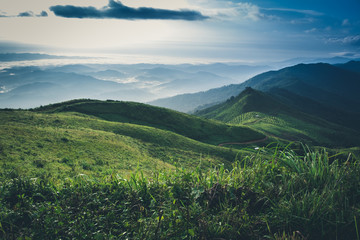 Mountain landscape of Doi Suan Ya Luang, Nan province , Thailand.